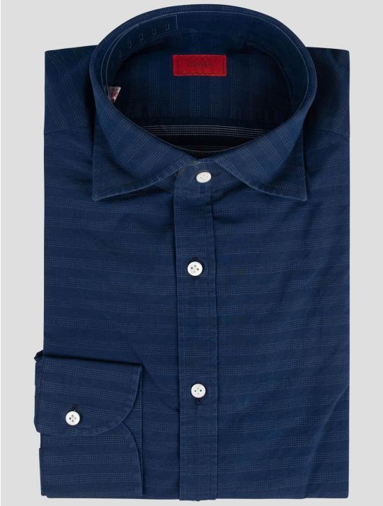 Isaia Isaia Blue Cotton Shirt Blue 000