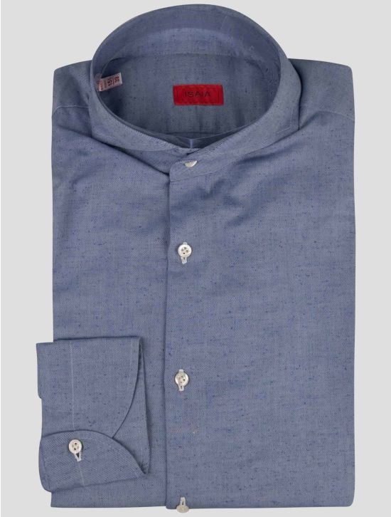 Isaia Isaia Light Blue Cotton Silk Shirt Light Blue 000