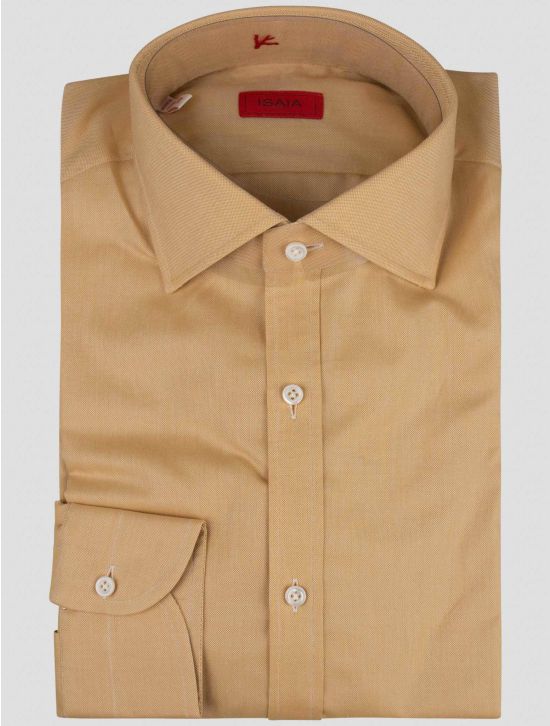 Isaia Isaia Yellow Cotton Shirt Yellow 000