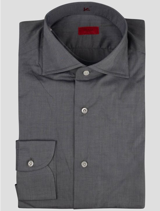 Isaia Isaia Gray Cotton Shirt Gray 000