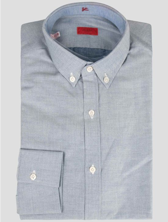 Isaia Isaia Light Blue Cotton Shirt Light Blue 000