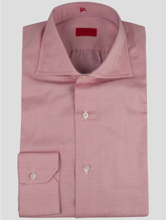 Isaia Isaia Pink Cotton Shirt Pink 000