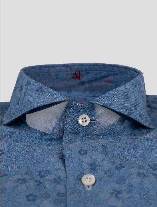 Isaia Isaia Blue Cotton Shirt Blue 001