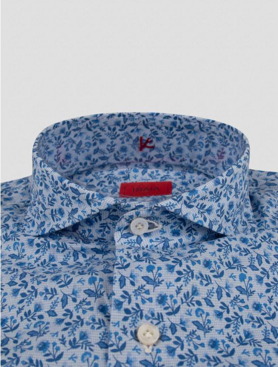 Isaia Isaia Blue Cotton Shirt Blue 001