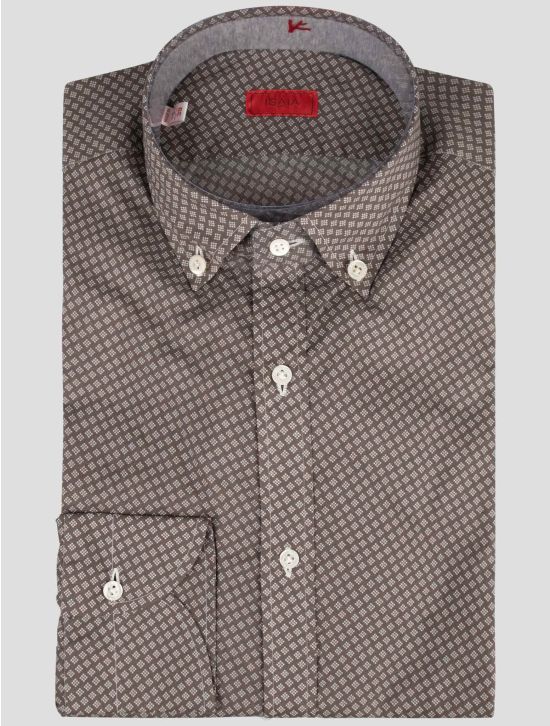 Isaia Isaia Brown Cotton Shirt Brown 000