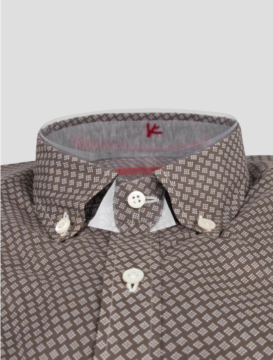 Isaia Isaia Brown Cotton Shirt Brown 001