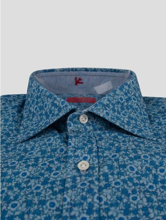 Isaia Isaia Blue Cotton Shirt Blue 001