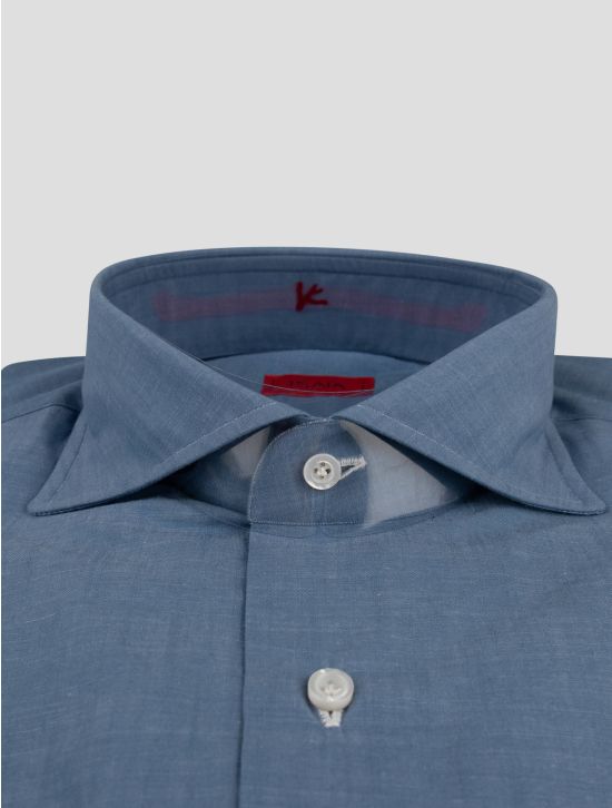 Isaia Isaia Blue Cotton Shirt Blue 001