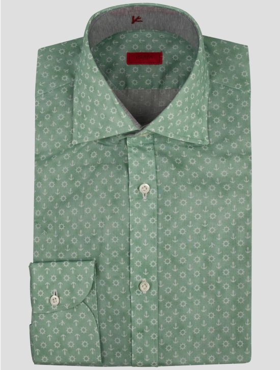 Isaia Isaia Green Cotton Shirt Green 000