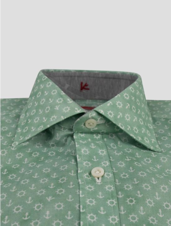 Isaia Isaia Green Cotton Shirt Green 001