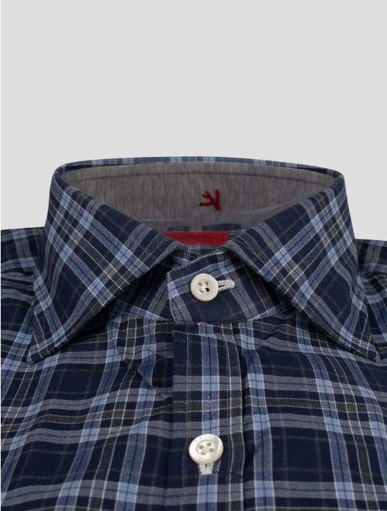 Isaia Isaia Blue Cotton Shirt Blue 001