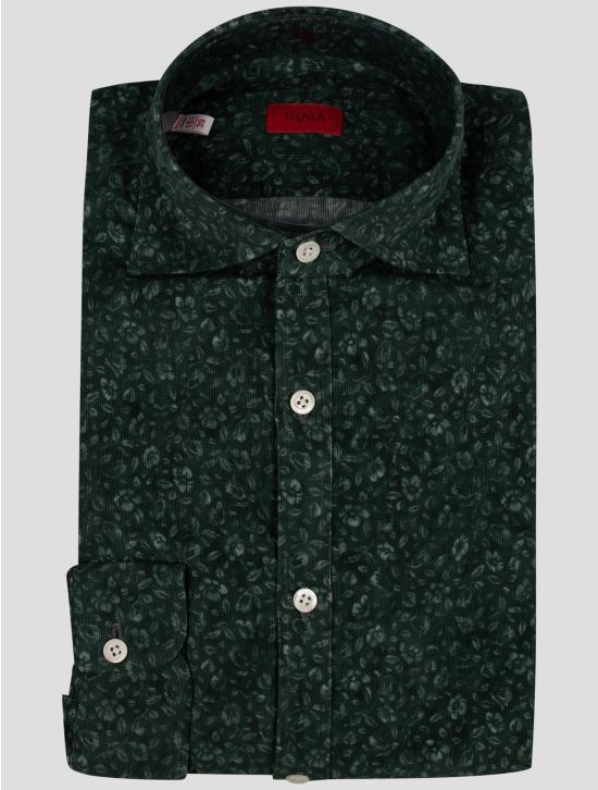 Isaia Isaia Green Cotton Shirt Green 000