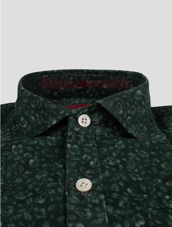 Isaia Isaia Green Cotton Shirt Green 001