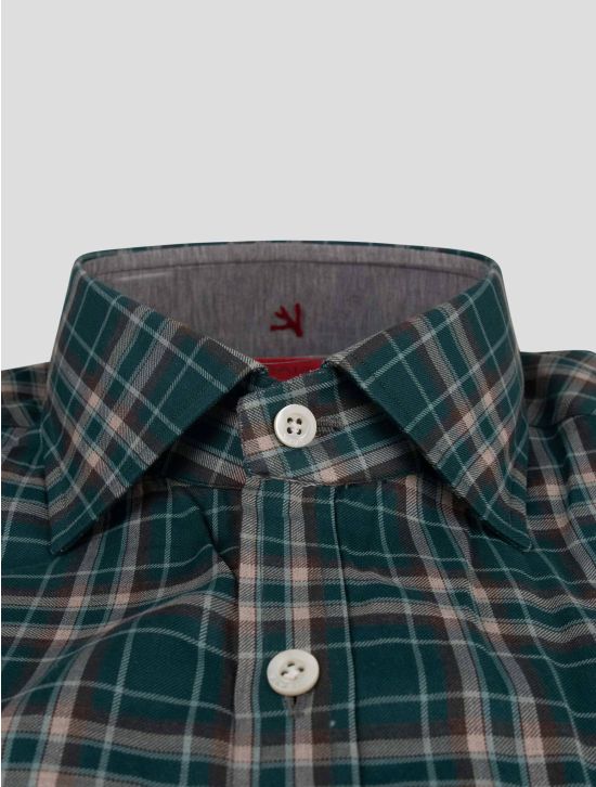 Isaia Isaia Green Cotton Shirt Green 001