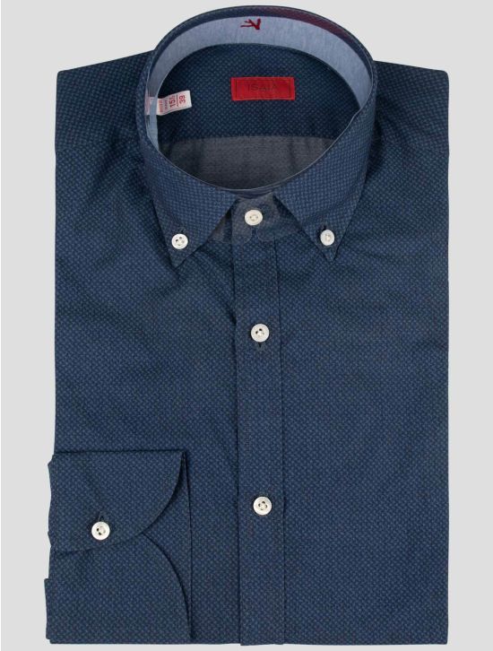 Isaia Isaia Blue Cotton Shirt Blue 000