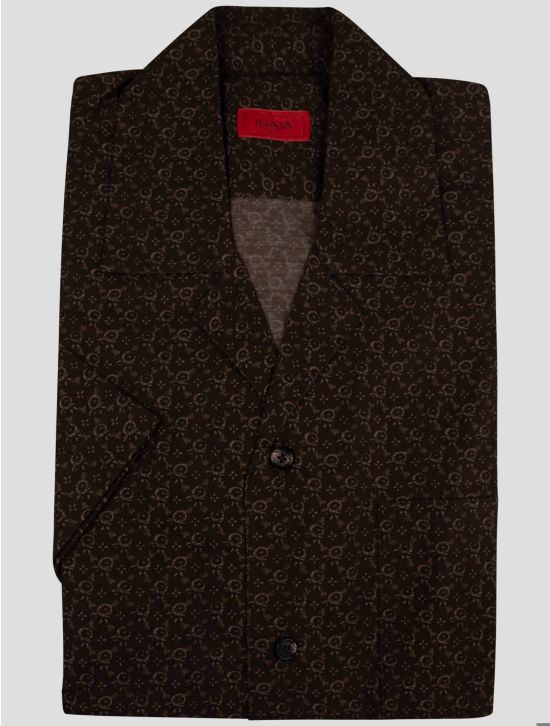 Isaia Isaia Brown Cotton Shirt Brown 000