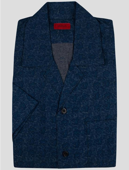 Isaia Isaia Blue Cotton Shirt Blue 000