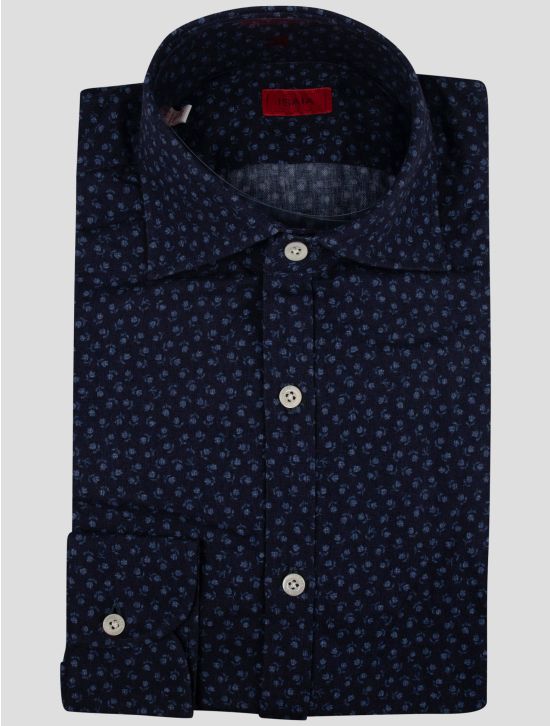 Isaia Isaia Blue Cotton Shirt Blue 000