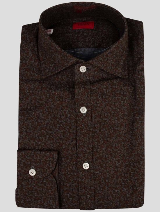 Isaia Isaia Brown Cotton Shirt Brown 000