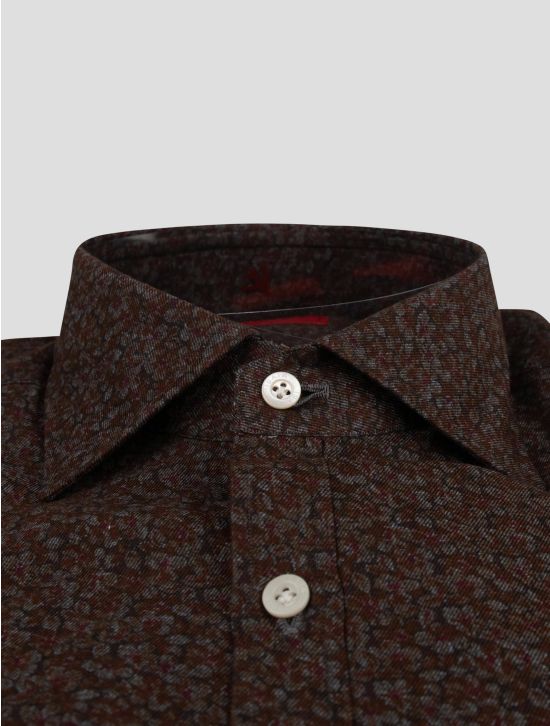 Isaia Isaia Brown Cotton Shirt Brown 001