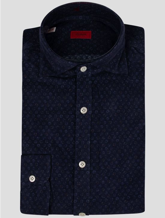 Isaia Isaia Blue Cotton Shirt Blue 000