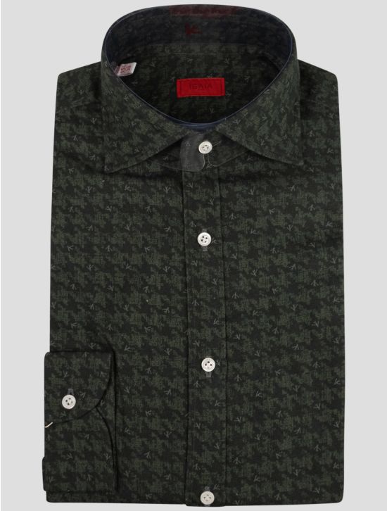 Isaia Isaia Green Cotton Shirt Green 000