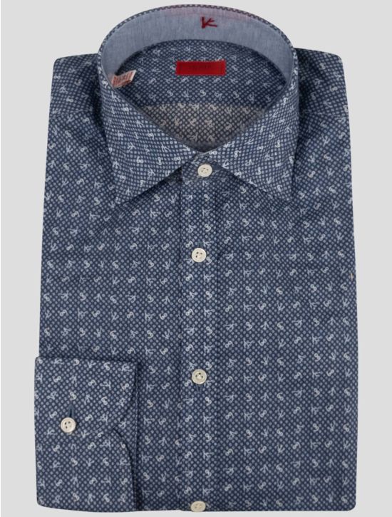 Isaia Isaia Blue Cotton Shirt Blue 000