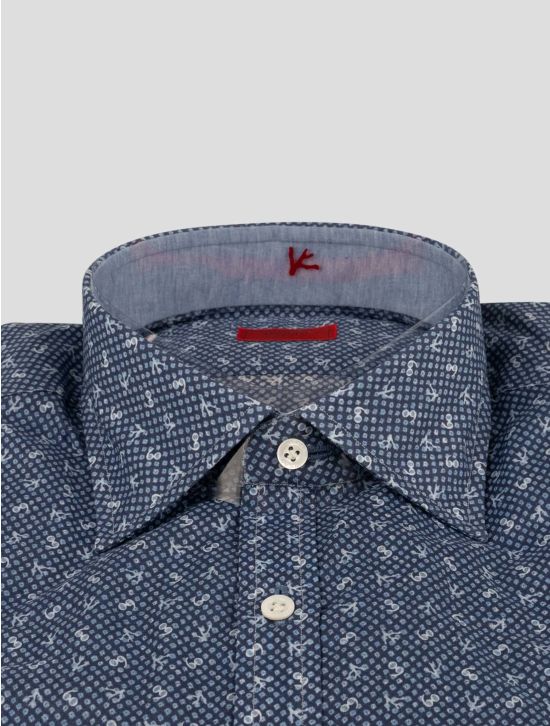 Isaia Isaia Blue Cotton Shirt Blue 001