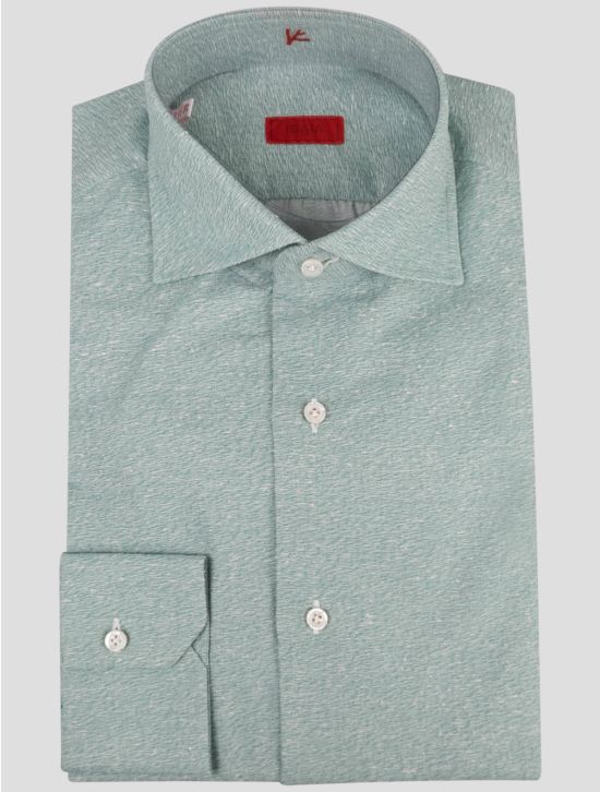 Isaia Isaia Light Green Cotton Silk Shirt Light Green 000