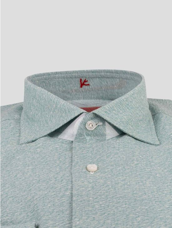 Isaia Isaia Light Green Cotton Silk Shirt Light Green 001