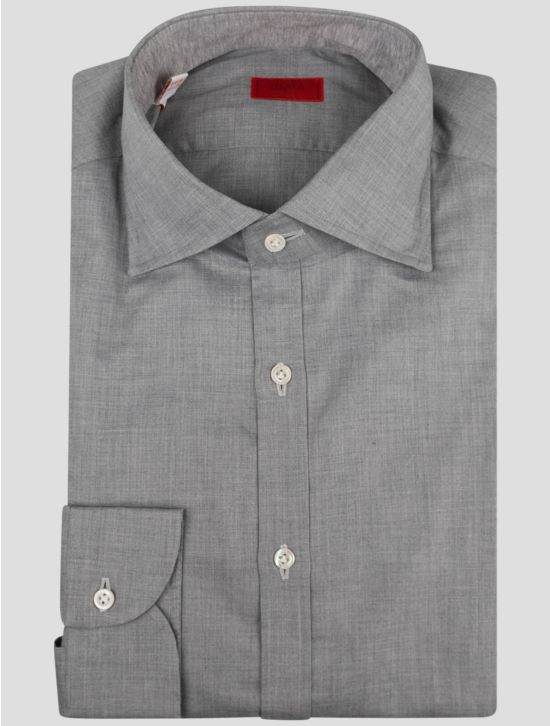 Isaia Isaia Gray Cotton Shirt Gray 000