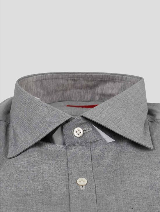 Isaia Isaia Gray Cotton Shirt Gray 001