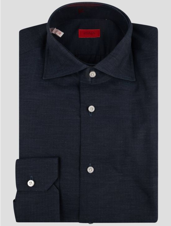 Isaia Isaia Dark Blue Cotton Shirt Dark Blue 000