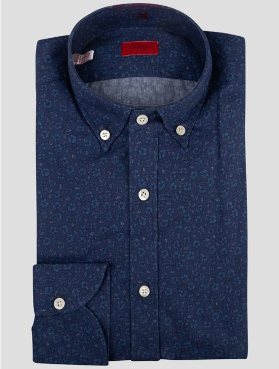 Isaia Isaia Blue Cotton Shirt Blue 000