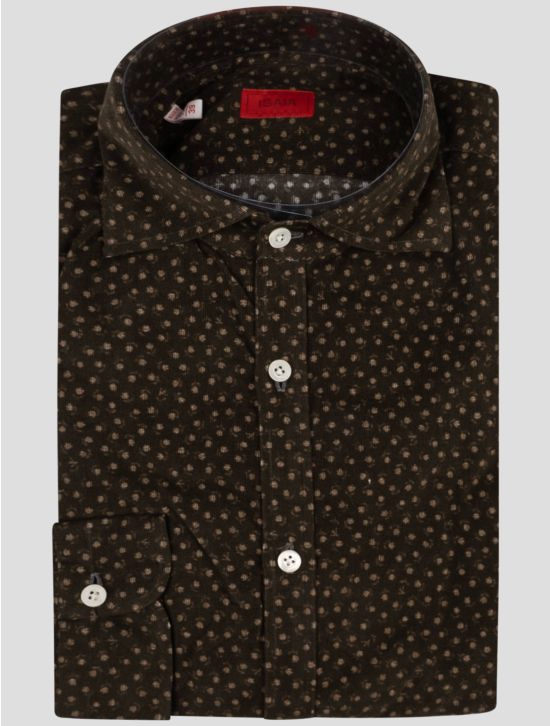 Isaia Isaia Brown Cotton Shirt Brown 000