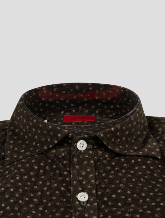 Isaia Isaia Brown Cotton Shirt Brown 001