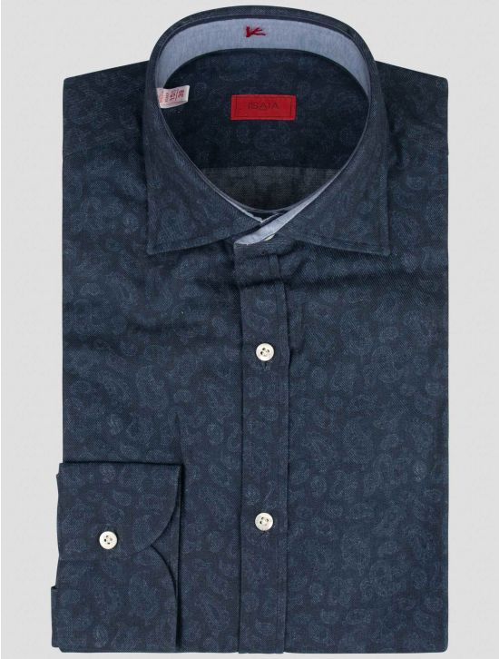 Isaia Isaia Blue Cotton Shirt Blue 000