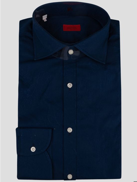 Isaia Isaia Blue Cotton Shirt Blue 000