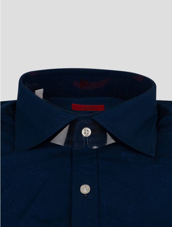 Isaia Isaia Blue Cotton Shirt Blue 001