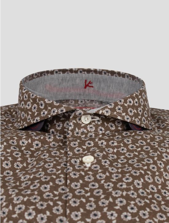 Isaia Isaia Brown Cotton Shirt Brown 001