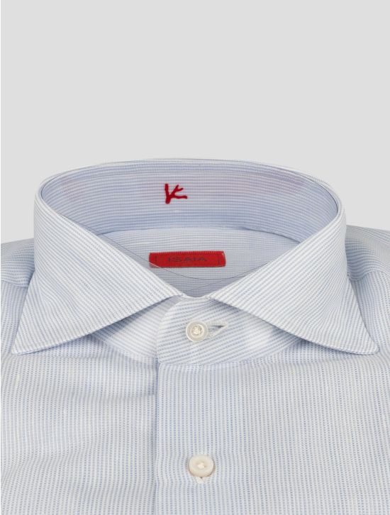 Isaia Isaia Light Blue Cotton Linen Shirt Light Blue 001