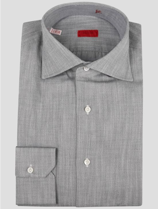 Isaia Isaia Gray Cotton Shirt Gray 000