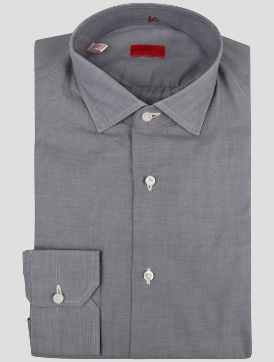 Isaia Isaia Gray Cotton Shirt Gray 000