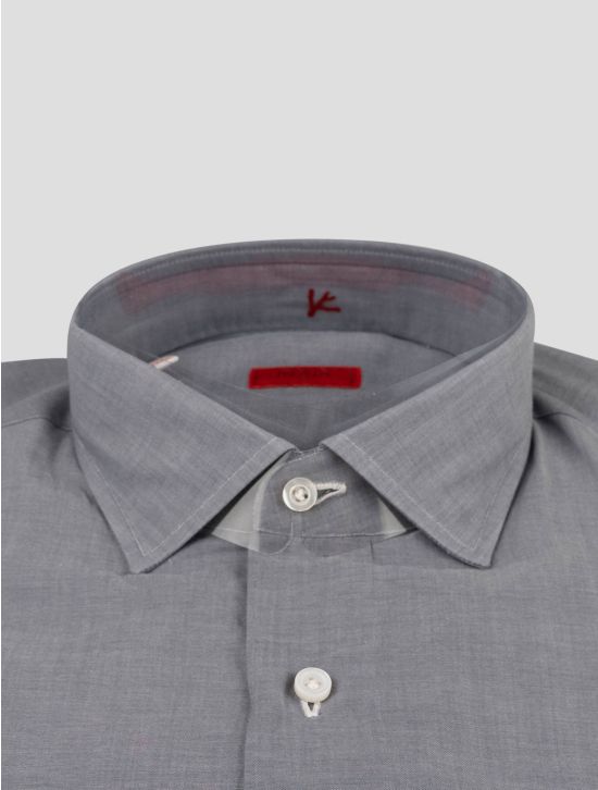 Isaia Isaia Gray Cotton Shirt Gray 001