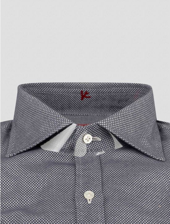 Isaia Isaia Gray White Cotton Shirt Gray / White 001