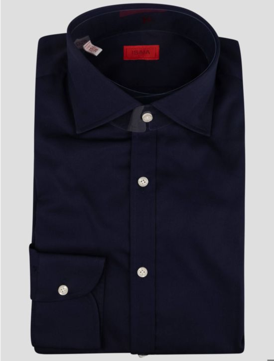 Isaia Isaia Dark Blue Cotton Shirt Dark Blue 000