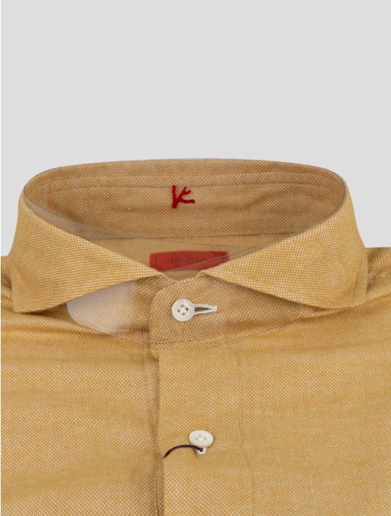 Isaia Isaia Yellow Cotton Sweater Polo Yellow 001