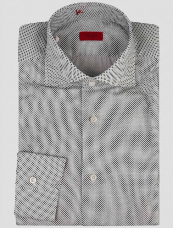 Isaia Isaia Black White Cotton Shirt Black / White 000