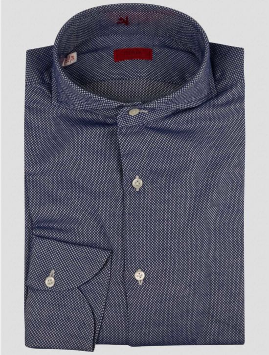 Isaia Isaia Violet White Cotton Shirt Violet / White 000