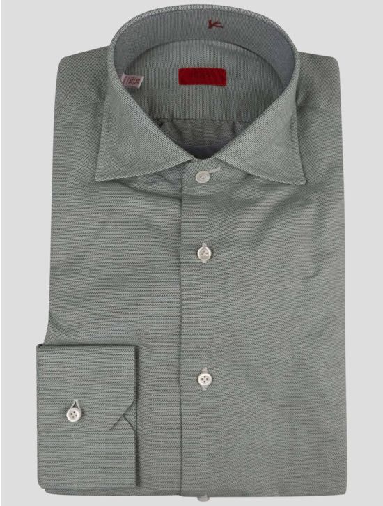 Isaia Isaia Green Cotton Cashmere Shirt Green 000